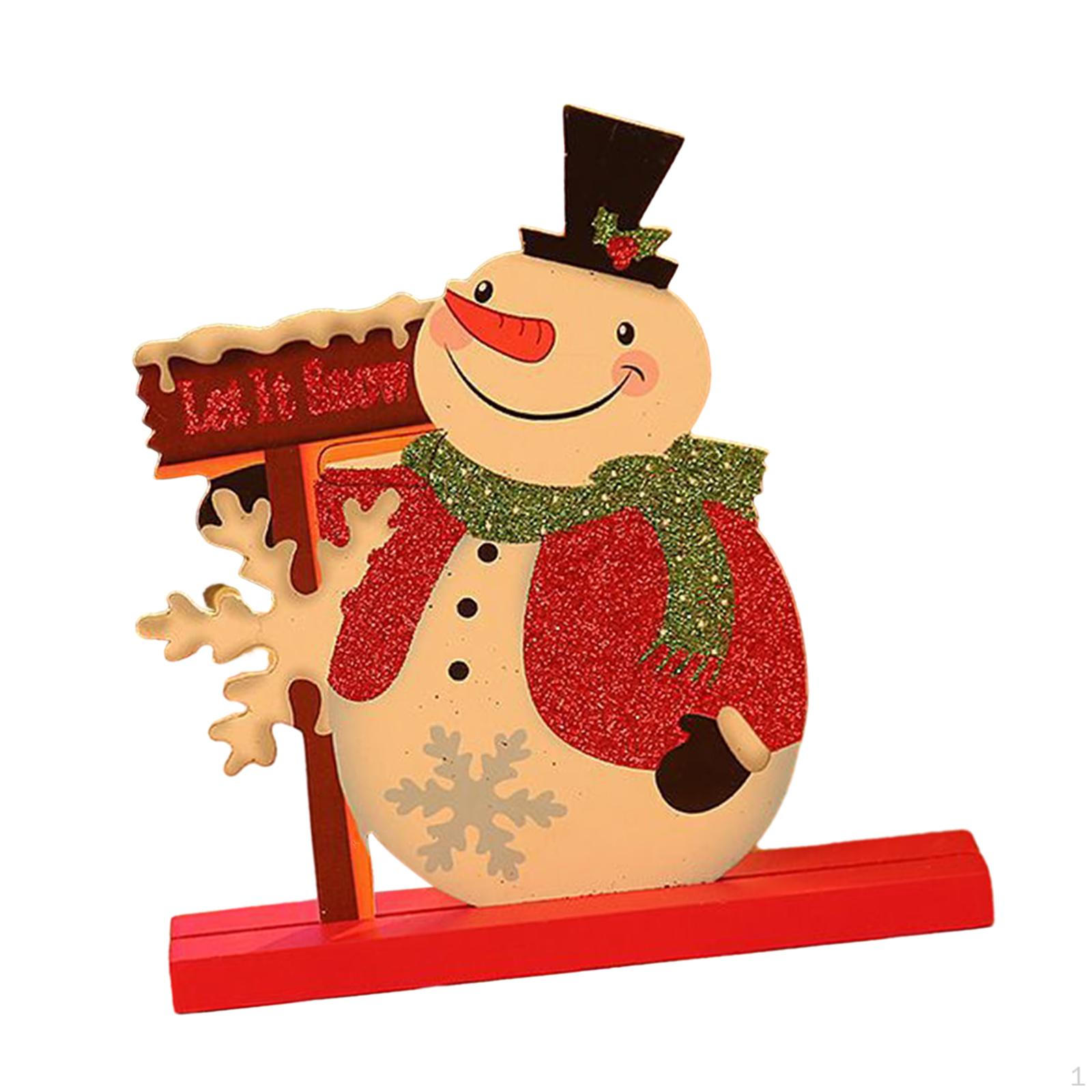 

Деревянные рождественские фигурки ручной работы — восхитительные настольные украшения для дома и офиса Snowman