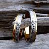 July Hawaiian Jewelry Ring with Scroll and Cubic Zirconia Stones, Men's and Women's, Hypoallergenic, Surgical Stainless Steel, Size 5