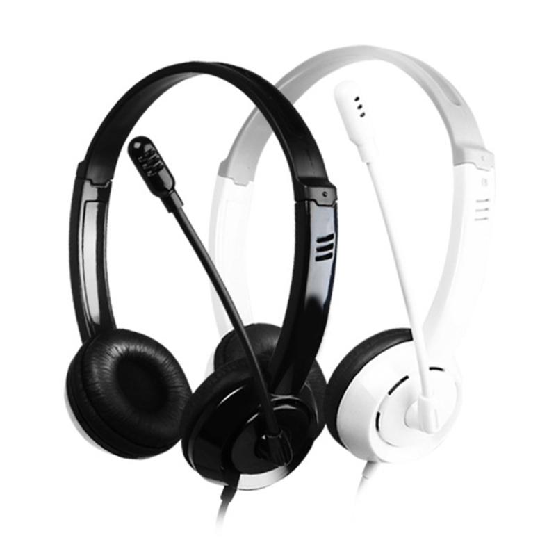 Wire Headsets Over Ear Noise Cancelling Headphone with 3.5mm Plugs and Builts In Microphone for Clear Call Earphone