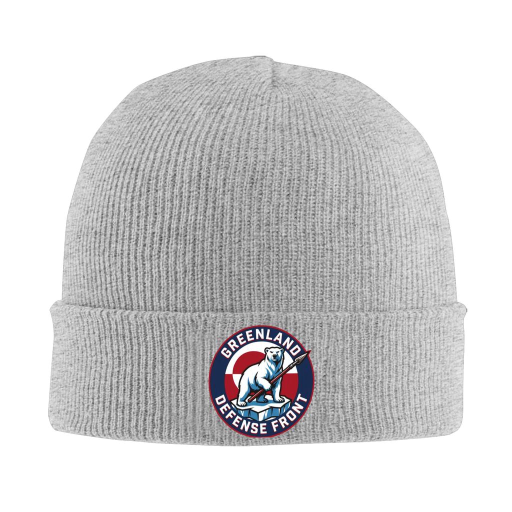 Greenland Defense Front Knit Hat Beanie Hats Kpop Thermal Elastic Adult Unisex Bonnet Hats Spring Graphic Cute Caps Gift