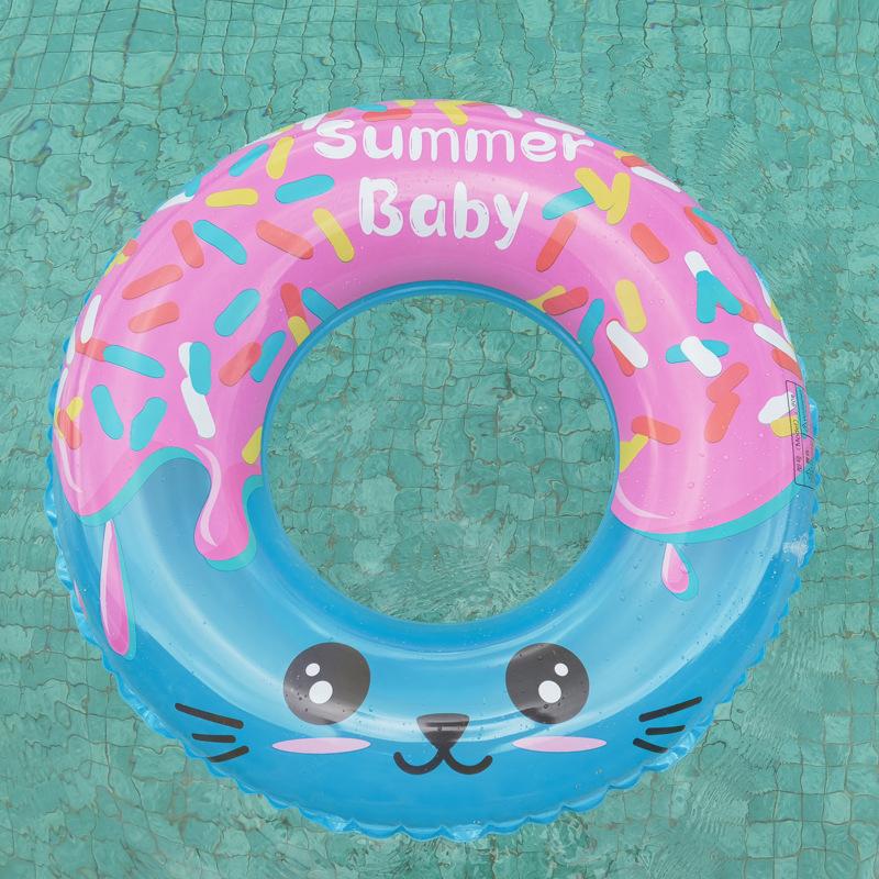 

Swimming Childrens Inflatable Circle Cartoon Shark Mermaid Donut Beginner Style C