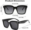 non-polarized Square Oversized Sunglasses Woman Fashion Black Gradient Vintage Rivet Sun Glasses Female Outdoor Shades Driver