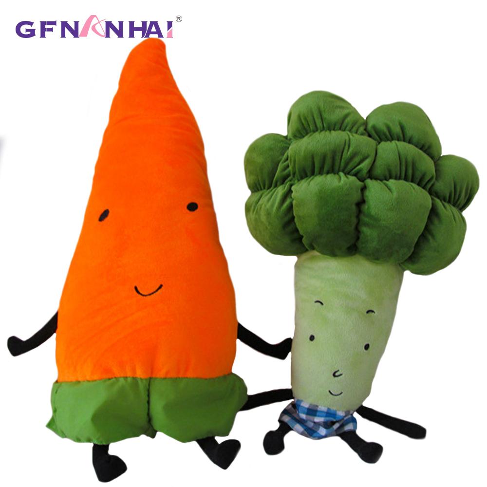 1pc 55/70cm Cartoon Vegetables Plush toy Creative Carrot Broccoli Plush Pillow Stuffed soft toys for Children Kids Birthday Gift