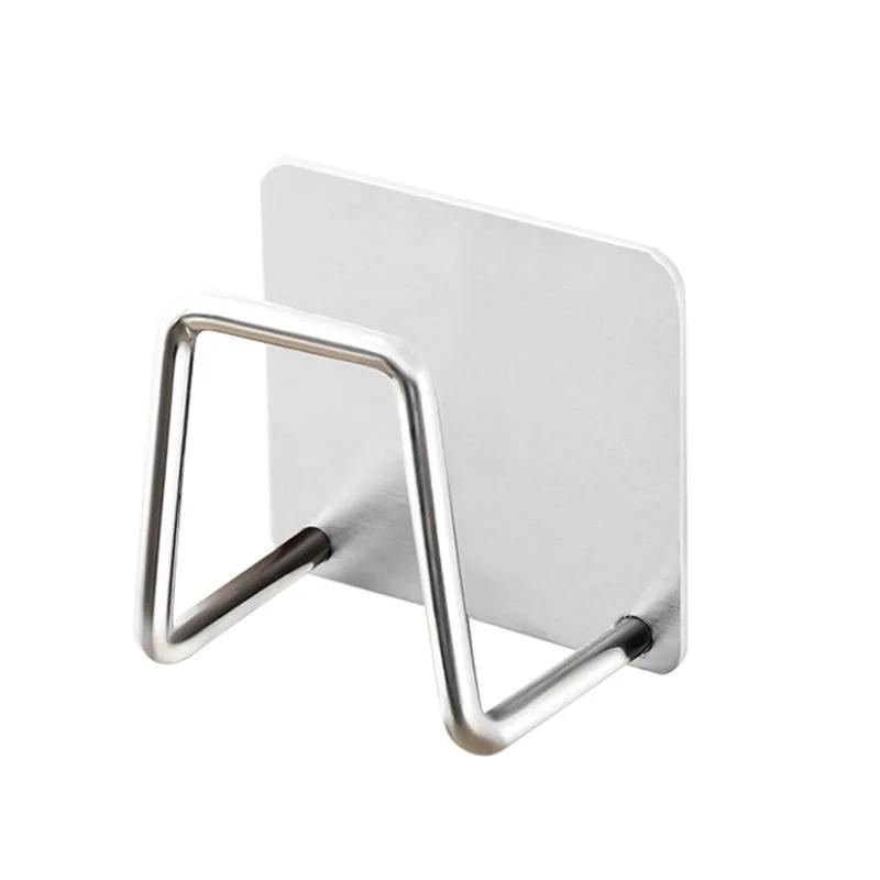 

4/1pcs Stainless Steel Sponge Holder Self Adhesive Sink Drain Drying Sponges Racks Shelf Kitchen Storage Wall Holders Organizer 1PCS