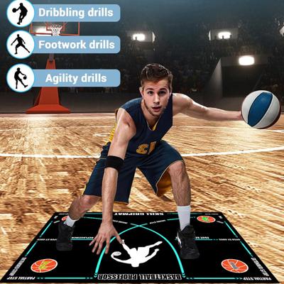 Tragbare Basketball-Fußarbeitmatte Rutschfest Leise Alle Spielstufen Spieler Beweglichkeit Schritttraining Boden
