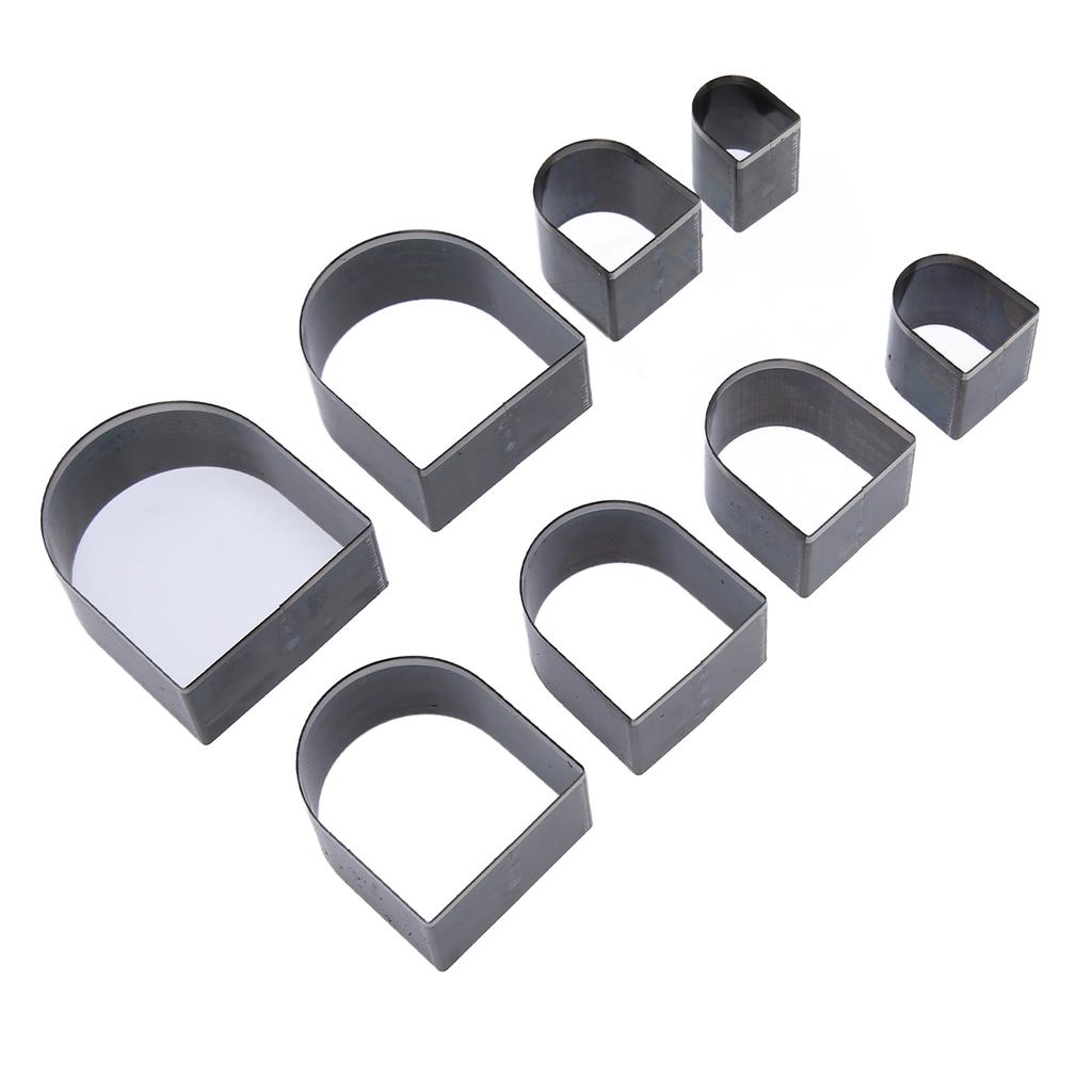 8Pcs Leather Cutting Die Handmade High Carbon Steel Hollow Cutter Mold Punching Tool Set