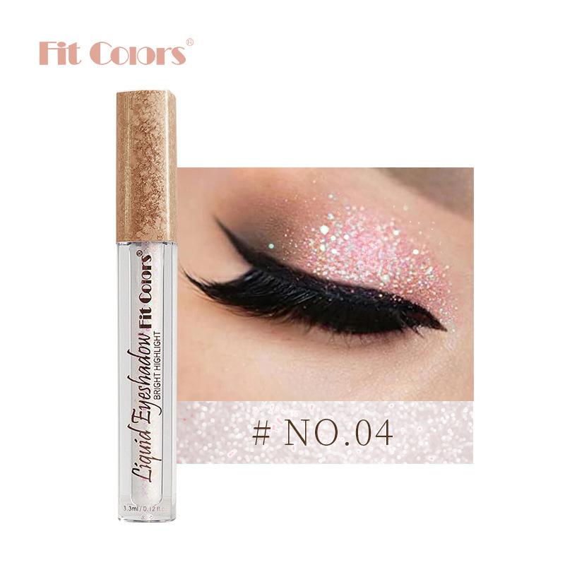 Fit Colors Liquid Pearl Light - Kovová textura očních stínů se snadno barví Pearl Light, Thin Eye Shadow Lip Lip Fluid