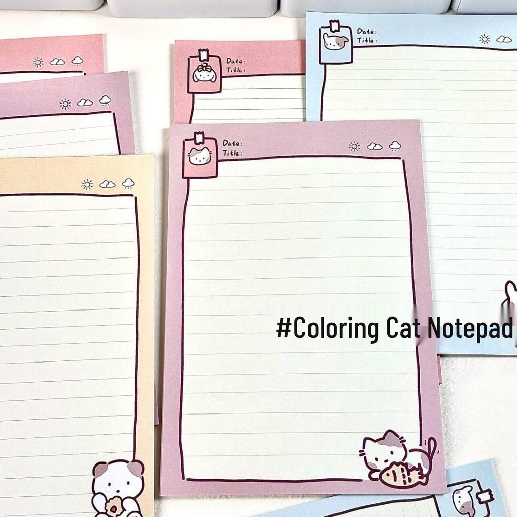 Süßes Minimalistisches Kätzchen B5 Studenten Abreiß-Haftnotizblock