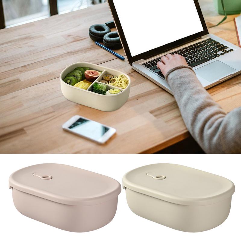 Leak Proof Lunch Box Divided Sealed Lunch Container 900ml Lightweight Portable Snack Box Multipurpose Lunch Organizer For School