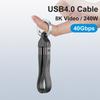 USB4 Charging Cable with PD240W Super Fast Charging and 40Gbps Speed 8K Video Transmission