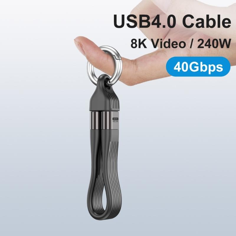 USB4 Charging Cable with PD240W Super Fast Charging and 40Gbps Speed 8K Video Transmission