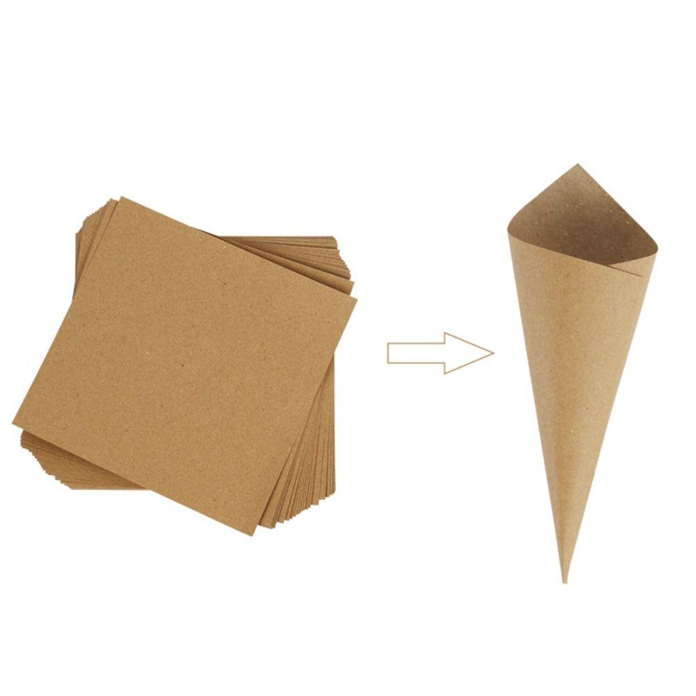 Wedding Supplies Confetti Cone Holder Kraft Paper Stand Box Confetti Cone Tray Wedding Party