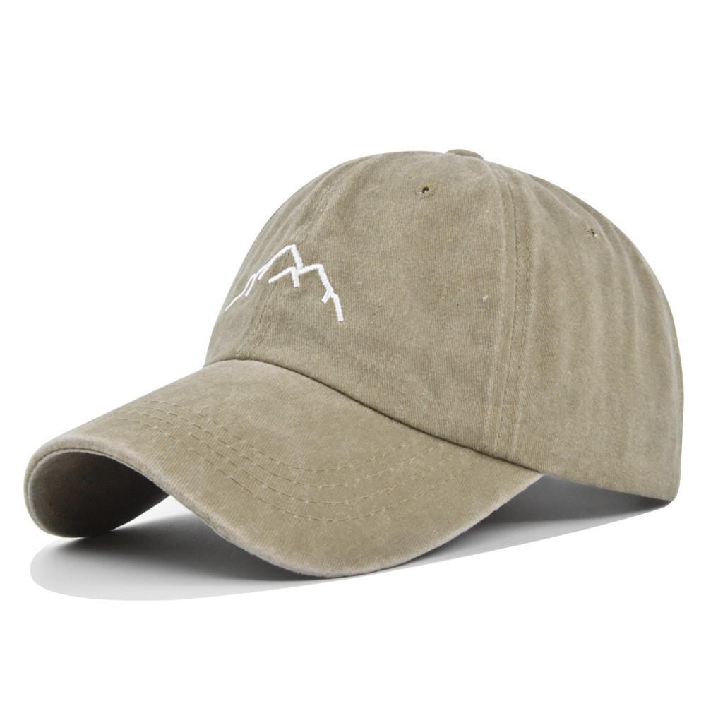 Unisex Distressed Embroidered Cotton Baseball Cap with Soft Brim for Sun Protection
