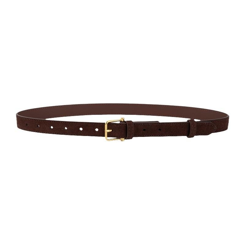 New Matte Design Sense Women's Genuine Leather Belt Retro Versatile Suit Jeans Accessories Commuting Belt