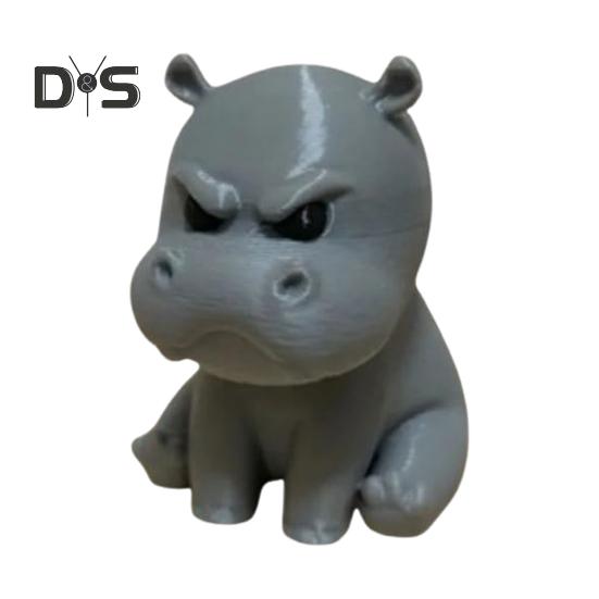 

Злой Бегемот Фигурка 3D-Печатная Фигурка Бегемота Украшение Настольный Друг Сердитый Бегемот Статуэтка для Украшения Дома Офиса Стола или Полки серый