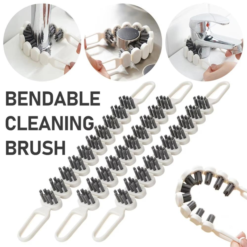 3pcs Multi-functional Crevice Brush Bendable Clean Tool Slot Cleaning Brush  Kitchen Bathroom