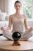 Natural Obsidian Sphere Crystal Ball Ornament - A popular item for warding off evil, bringing good fortune, and purification. A natural stone power st