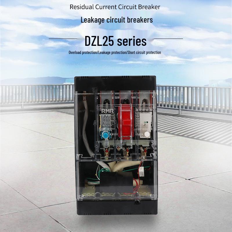 Transparent Anti-Shock DZL25 Circuit Breaker: Three-Phase, Four-Wire, Copper Terminal, Leakage Protection, 160A/250A