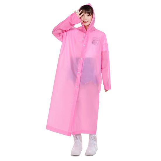 Verdicken Sie langärmligen einreihigen Erwachsenen-Poncho mit Kordelzug, durchscheinenden Regenmantel für Erwachsene und Kinder mit Kapuze, Outdoor-Zubehör