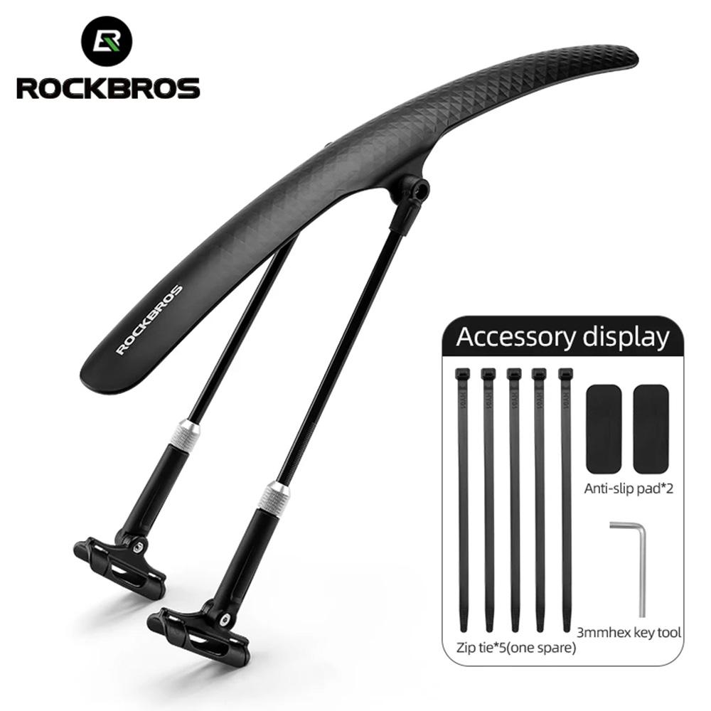 Universal Bicycle Mudguard, Rear, Front, Adjustable, Black
