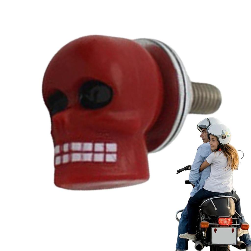Motorcycle License Plate Bolts, Motorcycle License Plate Screws - Motorcycle Modification, Decorative Skull Screws,