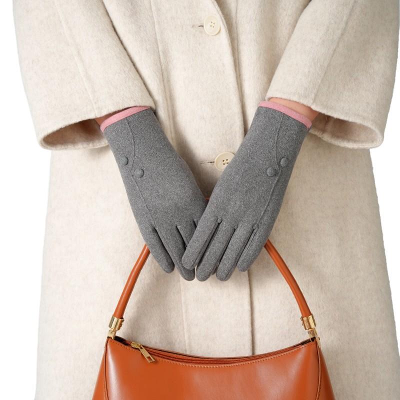 Warm Gloves Women's Autumn and Winter Velvet Thickened Windproof Touch Screen Outdoor Sports Driving Tram Riding Gloves