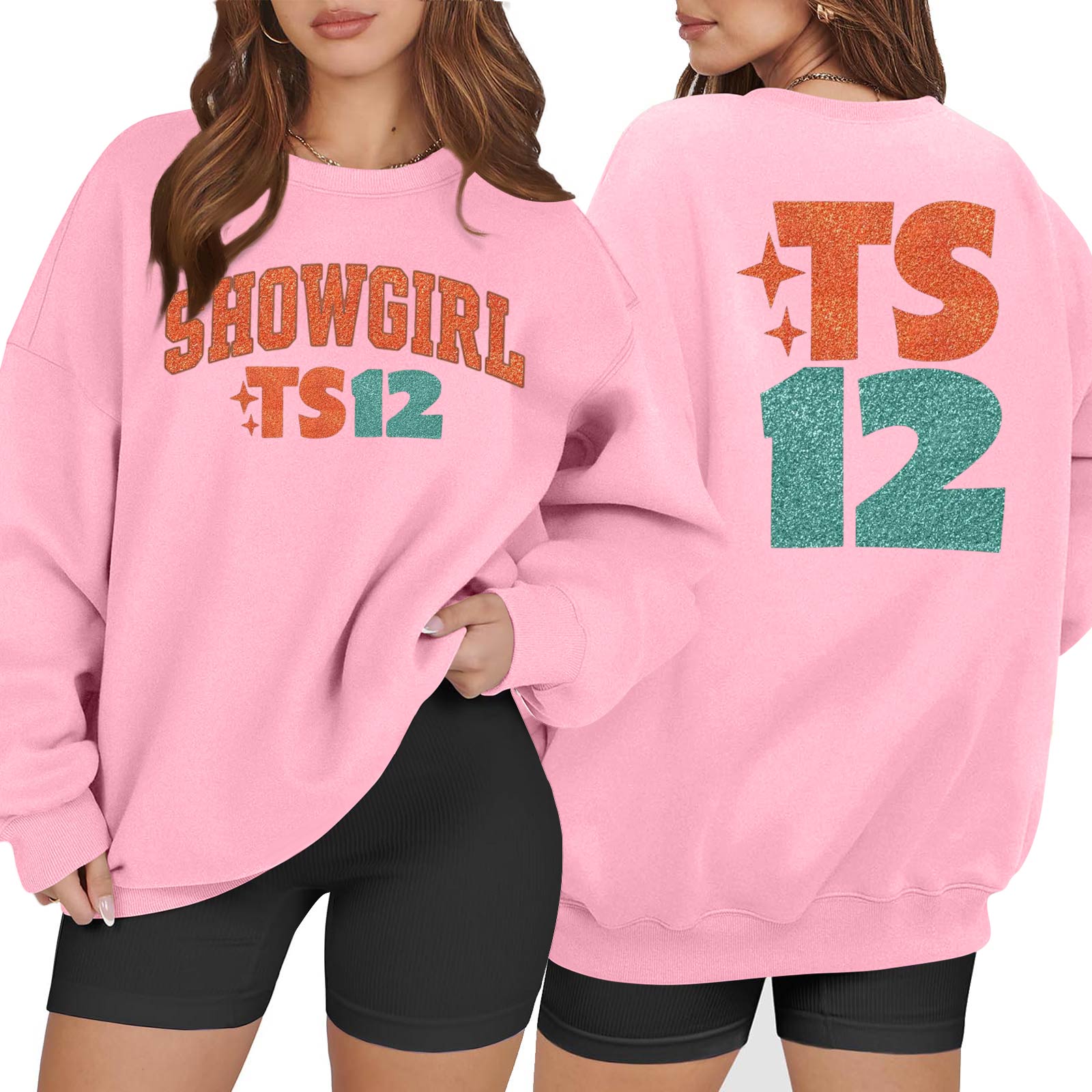 Женский повседневный модный свитшот с длинным рукавом принтом и круглым вырезом XL 1963₽