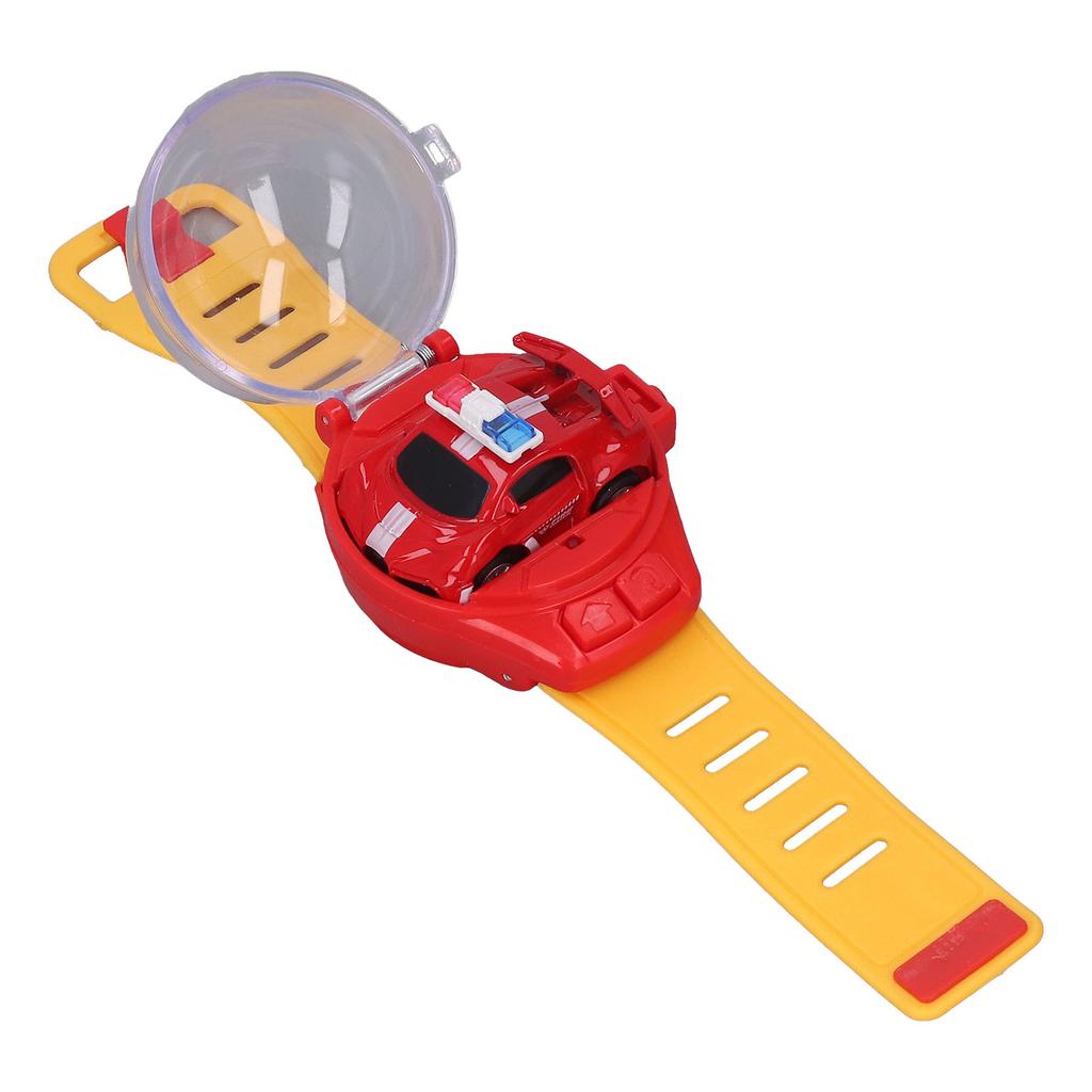 Mini RC Car Watch Toys 2.4GHz Cartoon Cute USB Charging Watch Remote Control Car Toy for Boys Girls Gifts Red