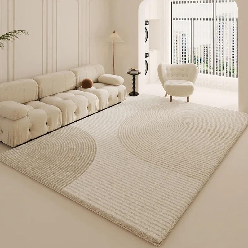 Wabi-sabi Style Carpets for Living Room White Bedroom Decor Plush Carpet Modern Thickened Minimalist Rug Fluffy Soft Bedside Mat