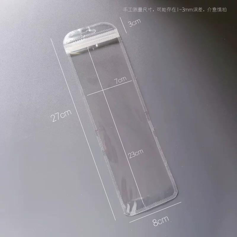 Thick Transparent Self Sealing Sack High Definition Bone Sealing Bag Jade Bracelet Accessories Storage Dust-proof Packaging Pouch with Hanging Hole