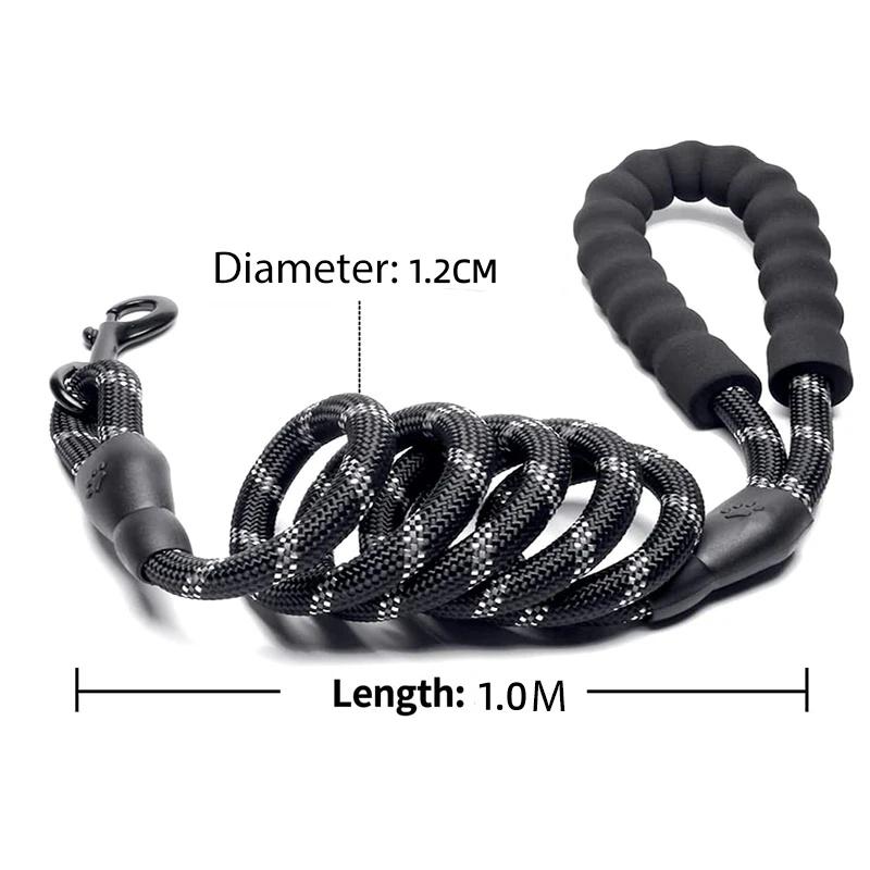Reflective Double Dog Leash With Two Extra Traffic Handles: 360 Swivel No Tangle Dual Dog Walking Leash, Comfortable Shock Absor