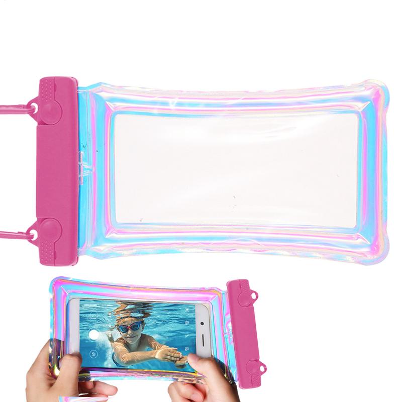 Waterproof Phone Case Portable Underwater Phone Protector Reusable Phone Dry Bag with Lanyard Screen Touchable Diving Pouch