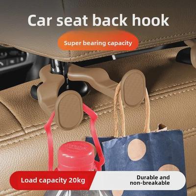 Multifunctional Rear Car Seat Headrest Hooks for Storage