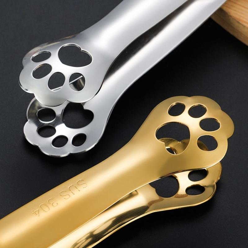 Cat Claw Shape Ice-Cube Tongs Serving Tongs Non-stick Bread Tongs Easy to Clean