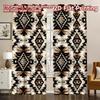 2D FLAT PRINTING 2pcs Curtains (Without Rod) Geometric Tribal Design Popular Minimalist Curtains Versatile 100% Polyester
