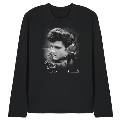 Elvis Presley Unisex Sweter dla Dorosłych Koszulka z Długim Rękawem