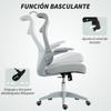 Ergonomic Swivel Mesh Office Chair, Lumbar Support, Flip-Up Armrests, Tilting Headrest, Gray