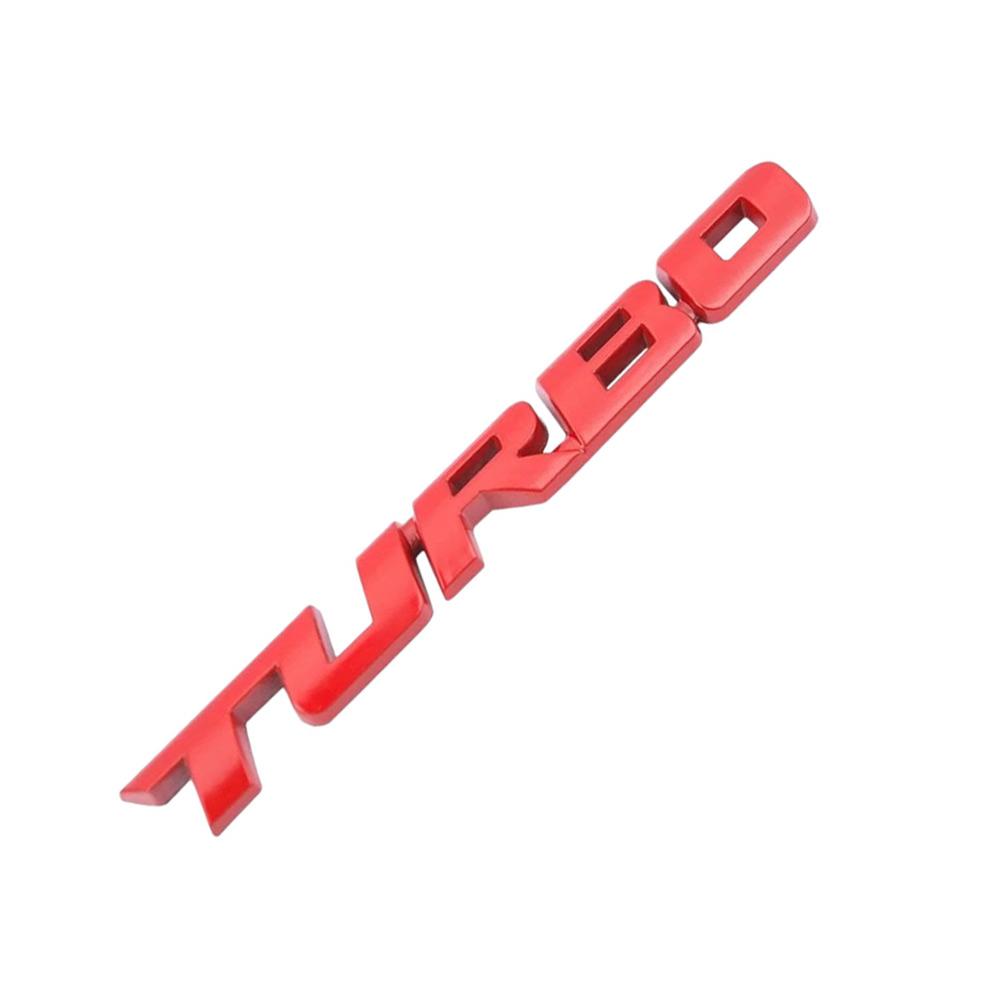 Turbocharged Labeling Car Logo 3D Stereoscopic Labeling Zinc Alloy Material Automotive Exterior Accessories
