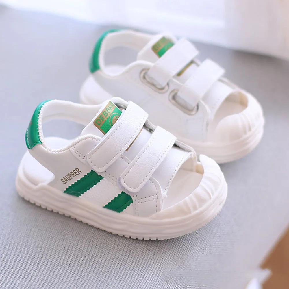 

Fashion Baby Sandals Trendy Closed-Toe Sandals Children Toddler Walking Shoes Kids Outdoor Anti-Slip Soft and Comfortable Shoes 23
