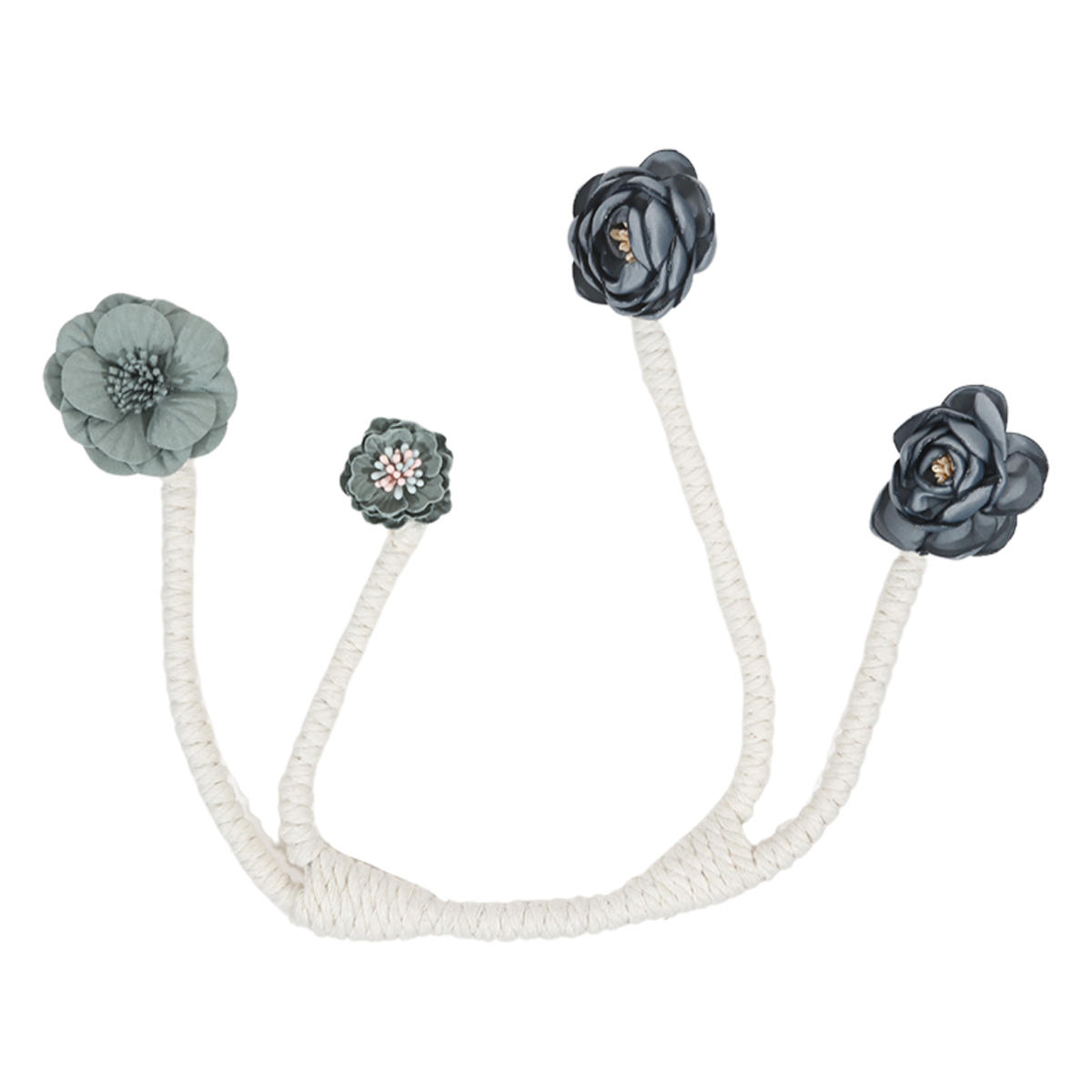 

Креативный шнур для штор в виде цветка розы, закручивающийся зажим, пряжка для гостиной, спальни, подхваты для штор, декоративная панель для дома синий