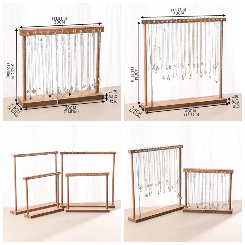 Wooden Jewelry Display Stand Necklace Holder Necklace Hanging Rack Jewelry Organizer  Home Use