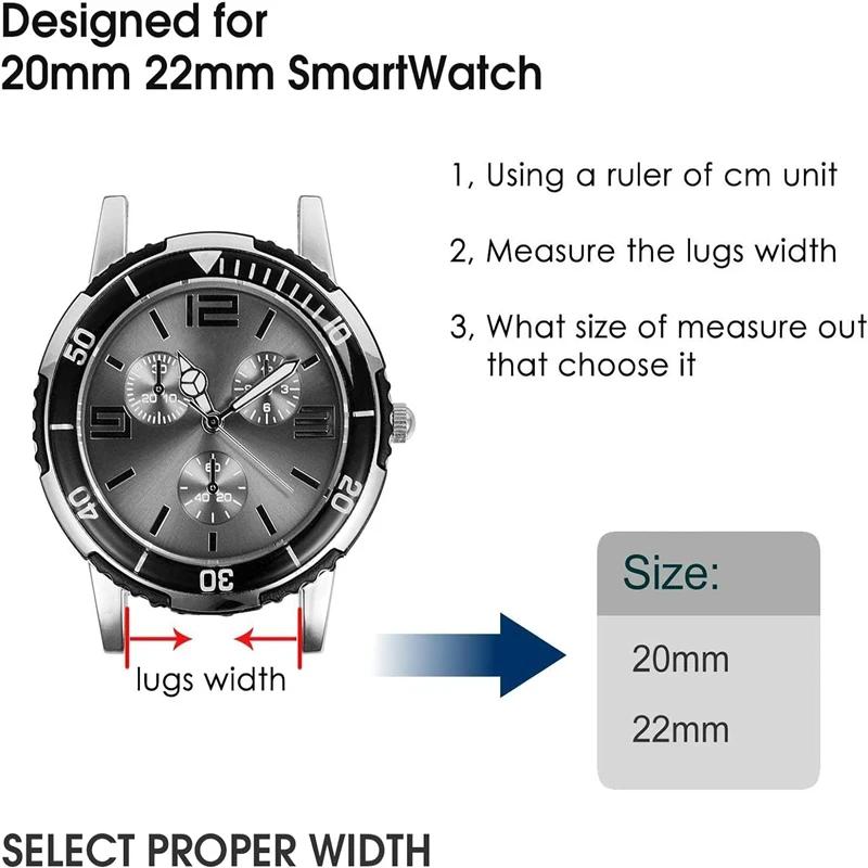 22mm 20mm Silikonarmband für Samsung Galaxy Watch 7 6 5 4 44mm 40mm 6 Classic Active 2 Sportarmband für Huawei Gt Uhrenarmband