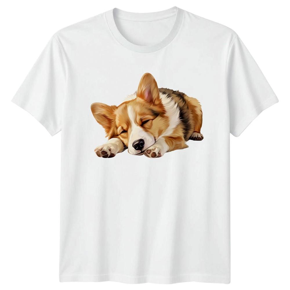 Sleeping Corgi Dog Animals Unisexs TShirt Unisexs Tee Graphic Unisex Top S