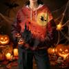 Women's Casual Halloween Print Hoodie with Front Pockets