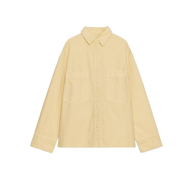 Cotton Lapel Pocket Long Sleeve Shirt Coat 6786241 Mid-Waist Comfortable Casual Jogger Pants 6786042