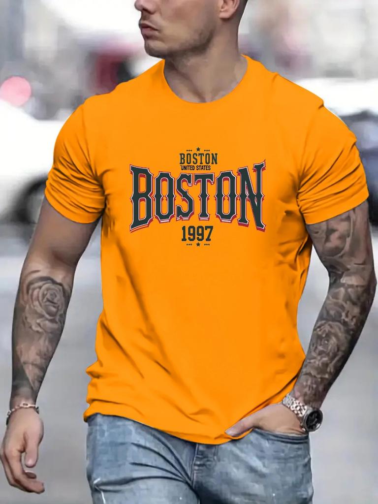 Men's Short Sleeved T-shirt Fashionable And Trendy 3D Printed Base Shirt Youth Summer Round Neck Casual Versatile Top Sweatshirt