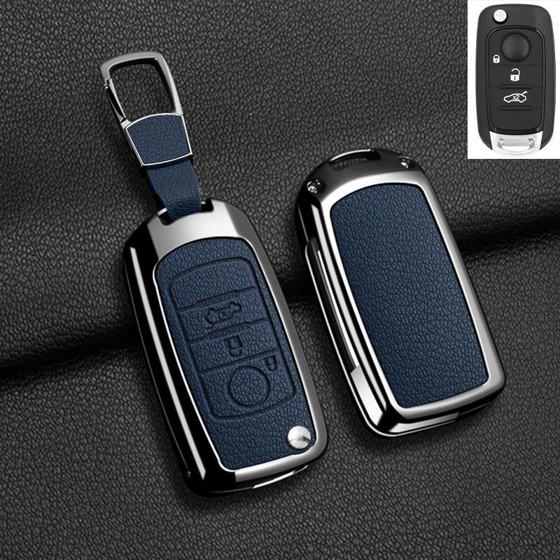 Zinc Alloy Flip Key Case Cover Shell For Fiat Tipo Toro Nuovo Freedom 500X Doblo Argo Grazie Protector Keyless Fob Accessories