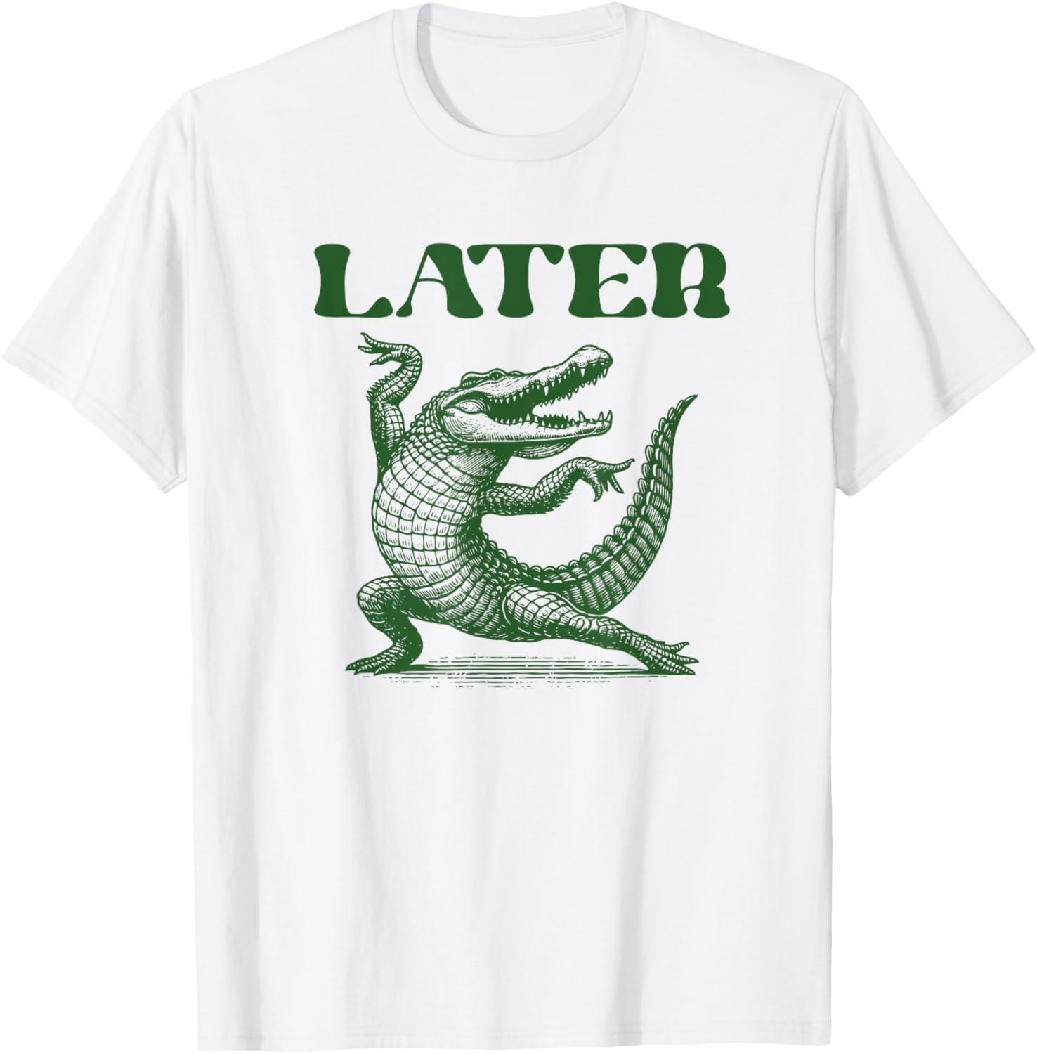 Later Gator Funny Alligator Pun for Kids and Adults T-Shirt S разноцветный