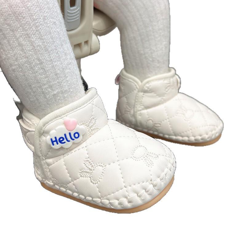 Warm Windproof Snow Boots for Babies 0-6 Months - Cotton, Velvet Lined, Thickened for Outdoor Use