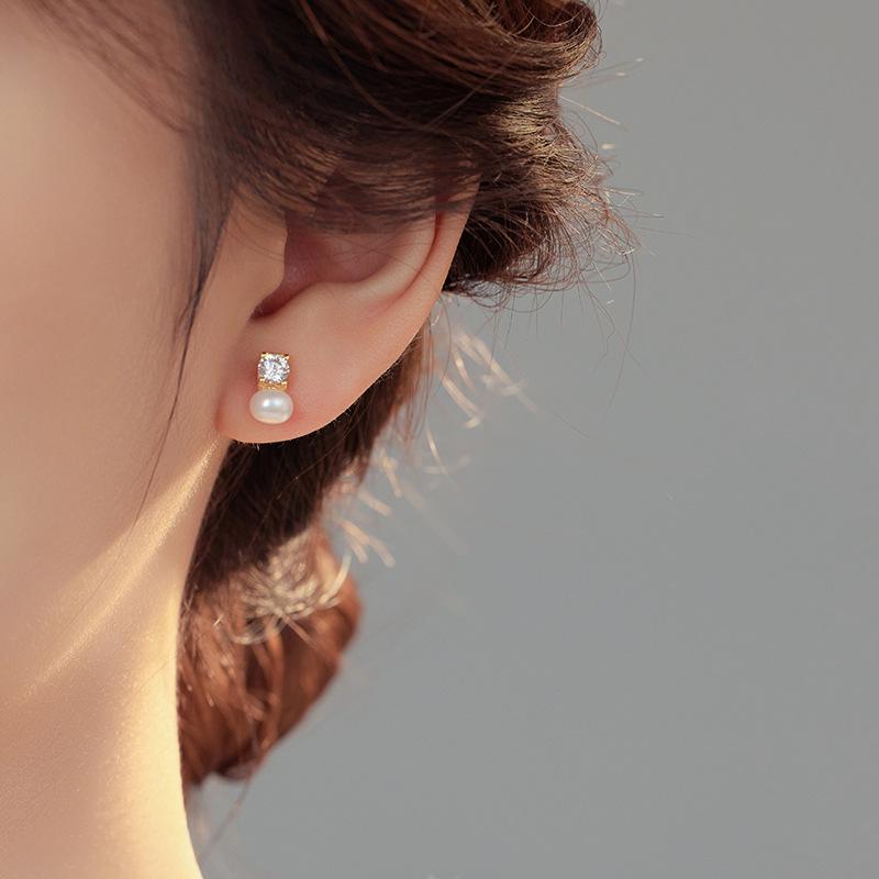 Banyan Tree Zircon Pearl S925 Silver Earrings for Women - Stylish Commuter Jewelry Trend